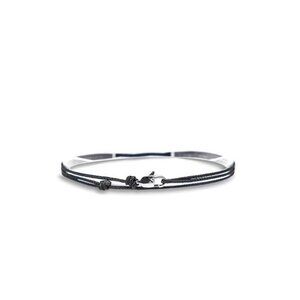 Adjustable Wrap Surfer Bracelet Men - Thin String Bracelet with Snap